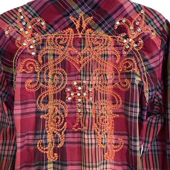 EUC LS plaid top by Roar - Picture 9 of 15